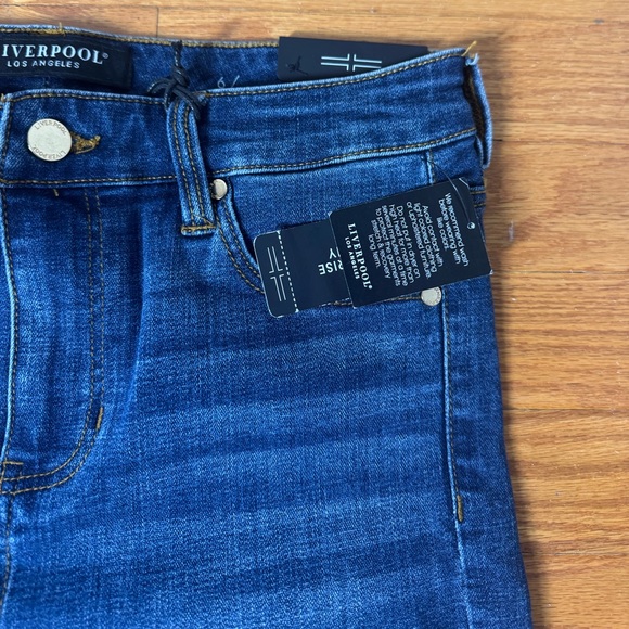 NWT Liverpool Los Angeles Abby High Rise Ankle Skinny Dark Blue Jeans - Picture 6 of 10